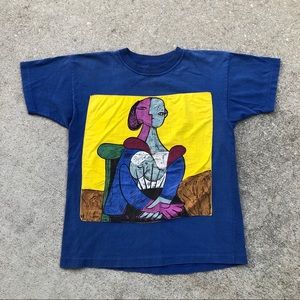 Vtg Pablo Picasso Abstract Art T-shirt M/L
